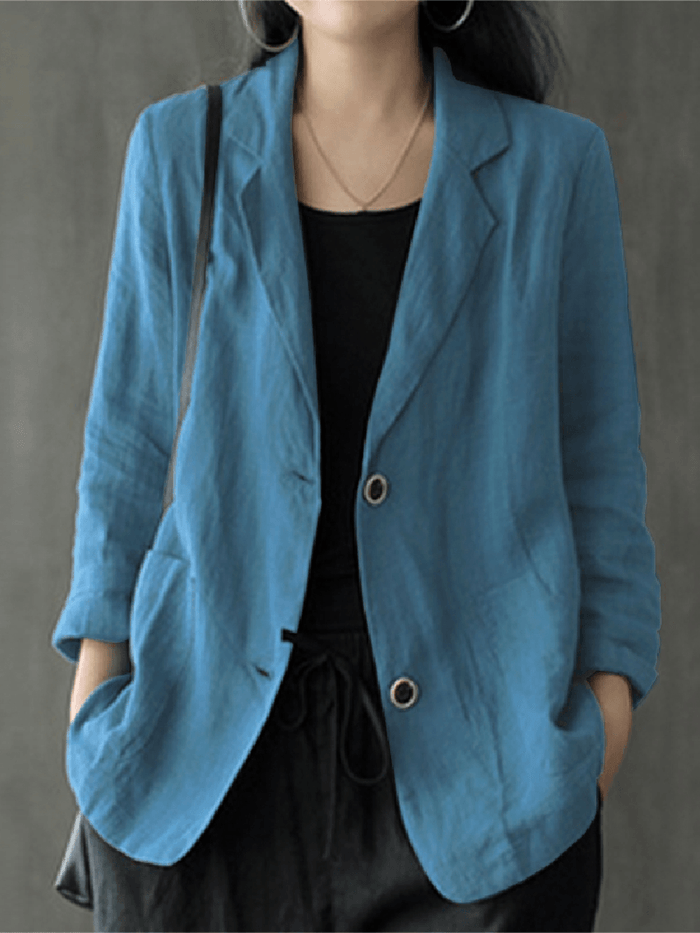 Solid Color Business Blazer for Women